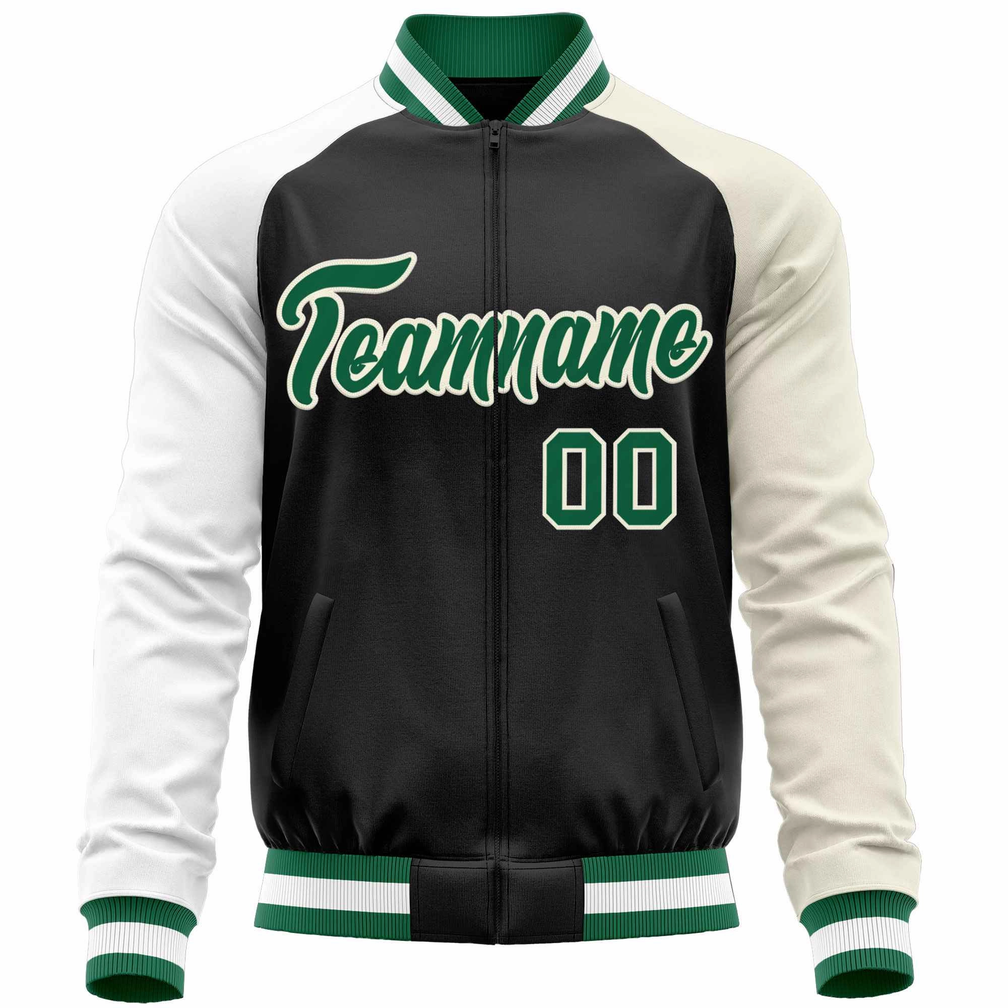 Custom Raglan Sleeves  Lightweight Varsity Jacket Personalized Stitched Letters & Number Letterman Baseball Coat