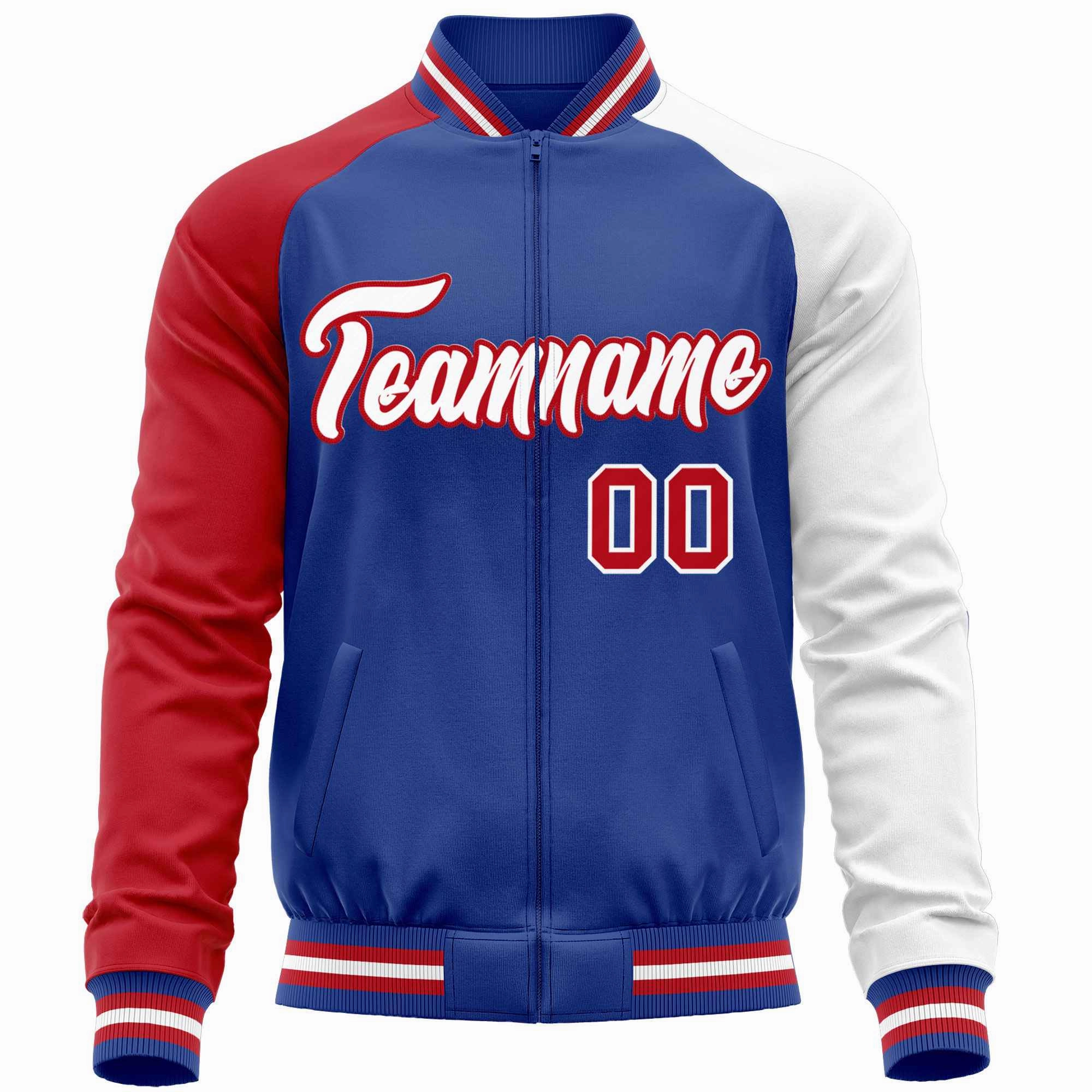 Custom Raglan Sleeves  Lightweight Varsity Jacket Personalized Stitched Letters & Number Letterman Baseball Coat
