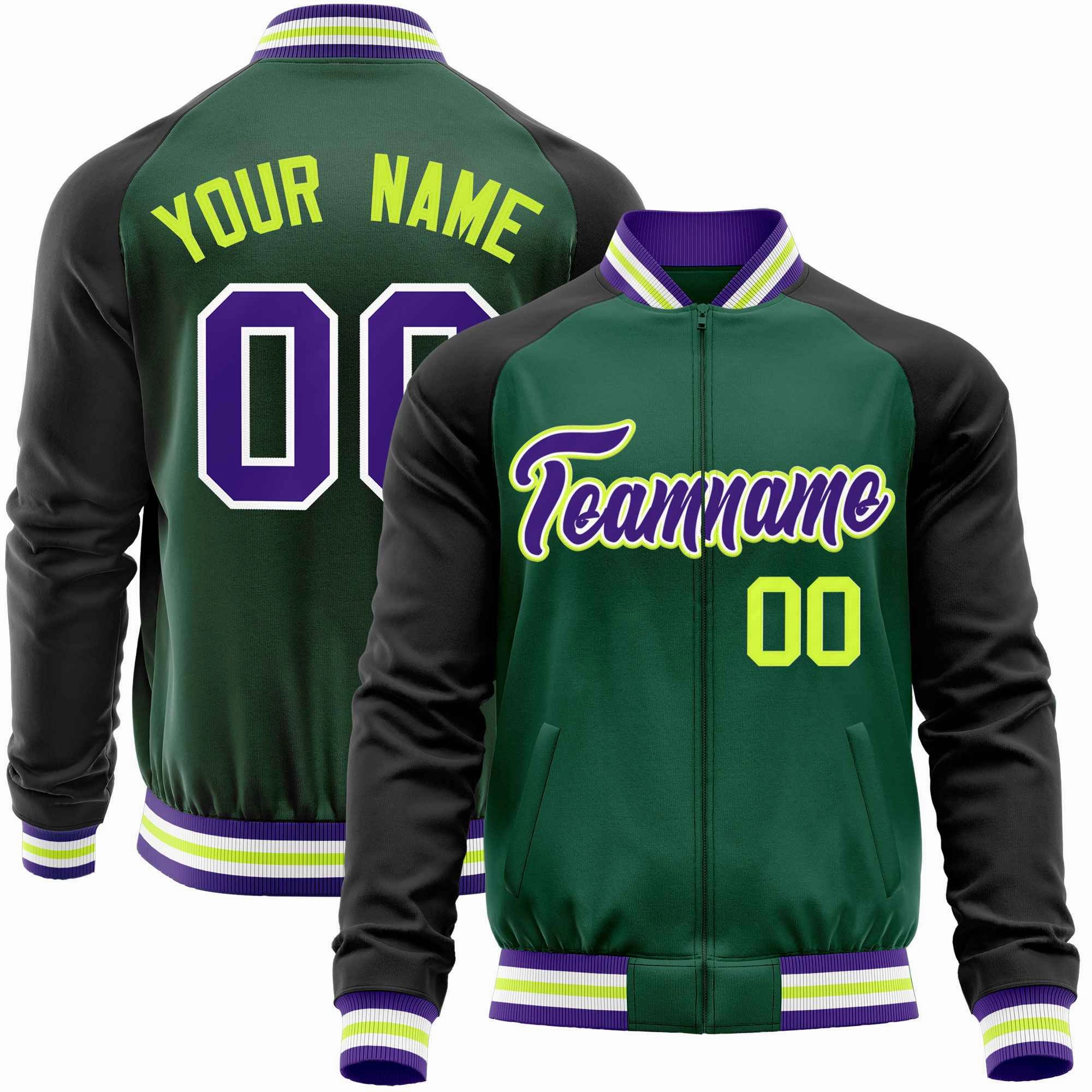 Custom Raglan Sleeves  Lightweight Varsity Jacket Personalized Stitched Letters & Number Letterman Baseball Coat