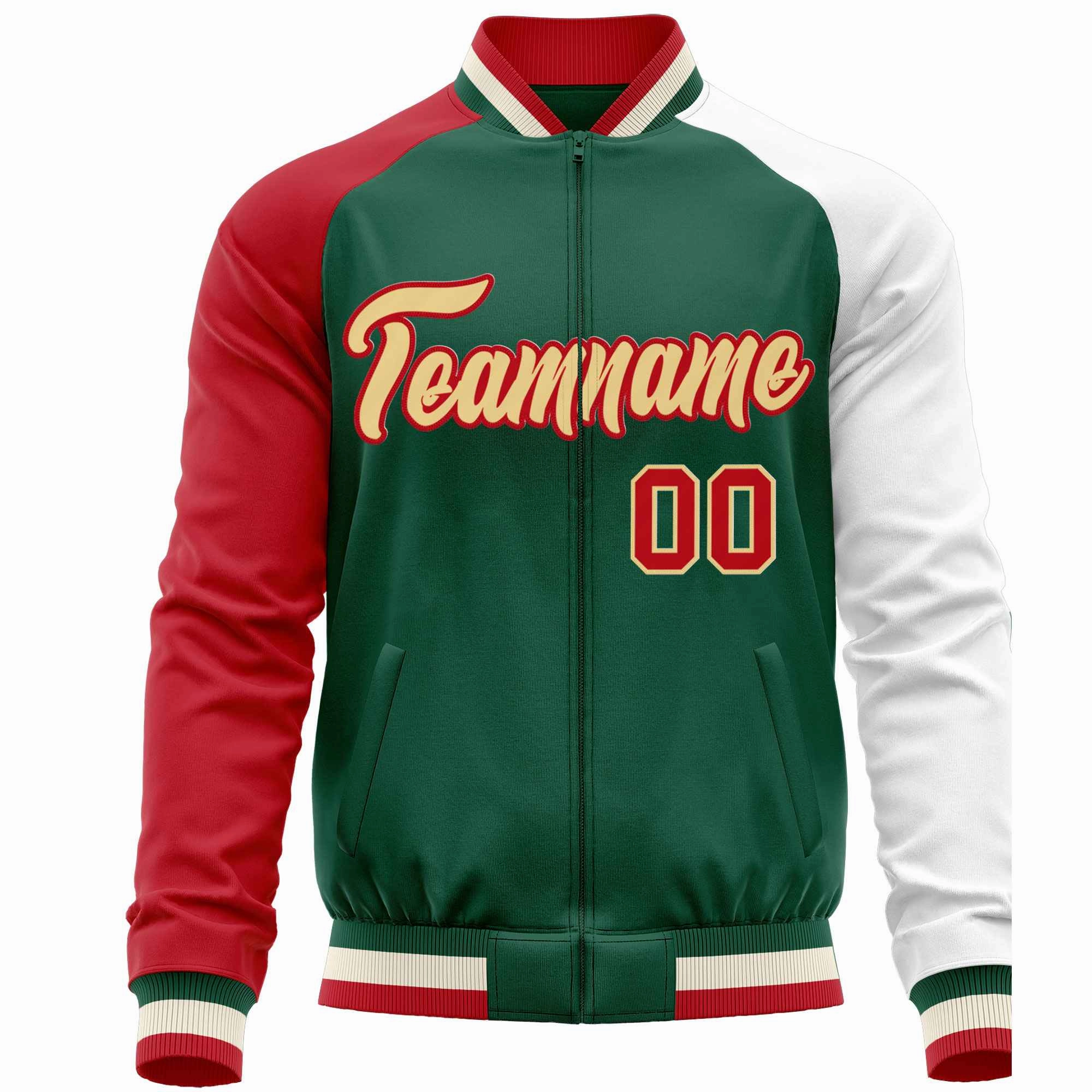 Custom Raglan Sleeves  Lightweight Varsity Jacket Personalized Stitched Letters & Number Letterman Baseball Coat