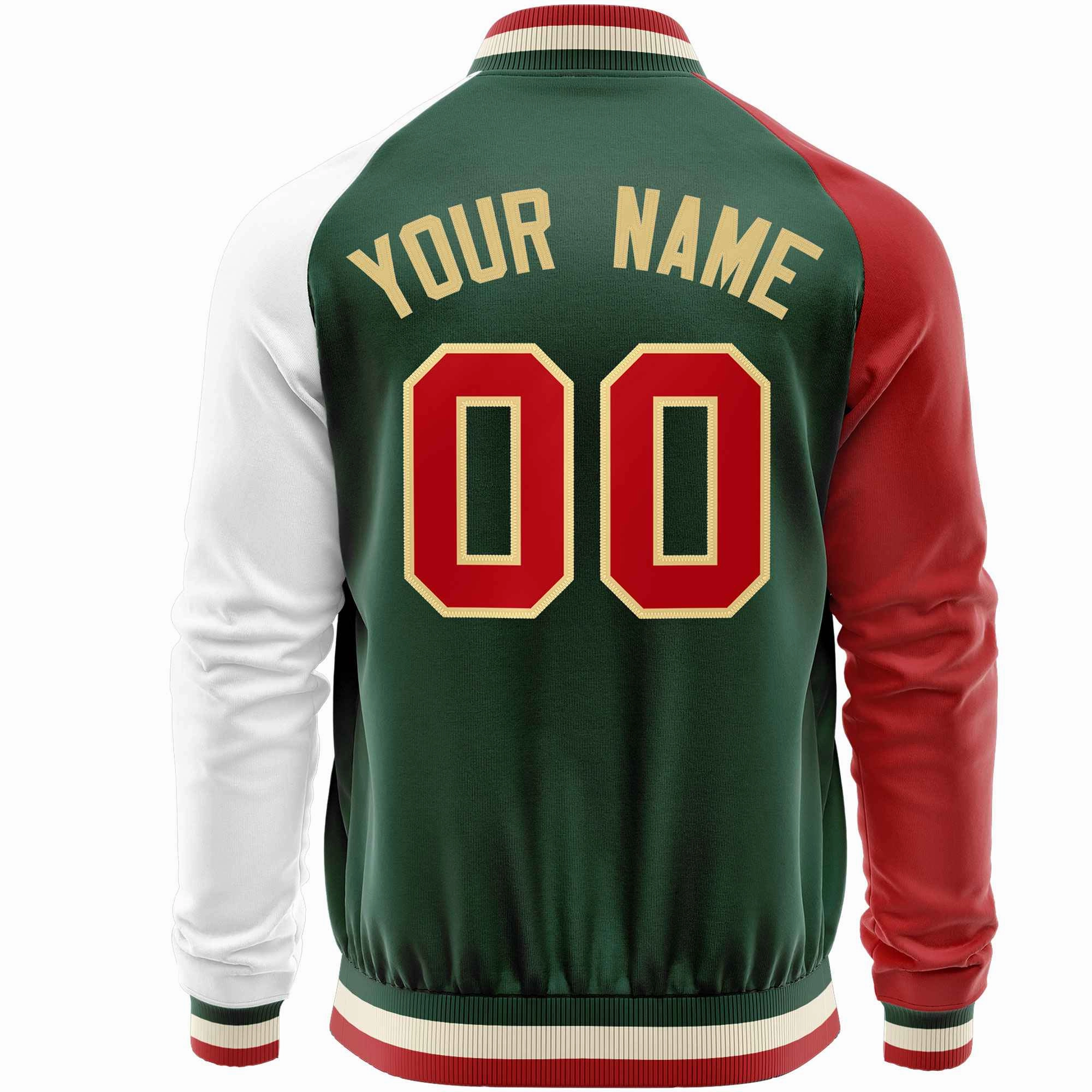 Custom Raglan Sleeves  Lightweight Varsity Jacket Personalized Stitched Letters & Number Letterman Baseball Coat