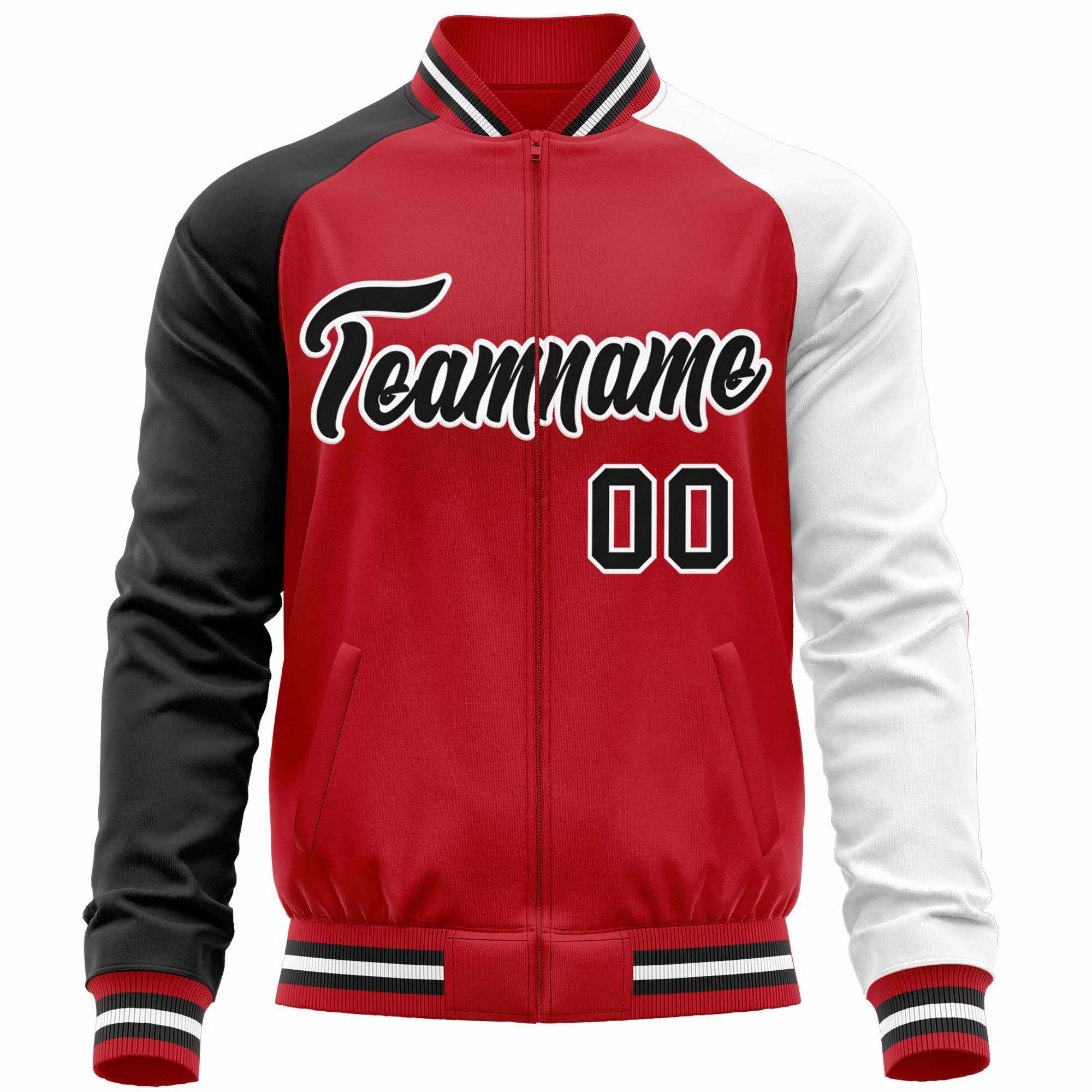 Custom Raglan Sleeves  Lightweight Varsity Jacket Personalized Stitched Letters & Number Letterman Baseball Coat