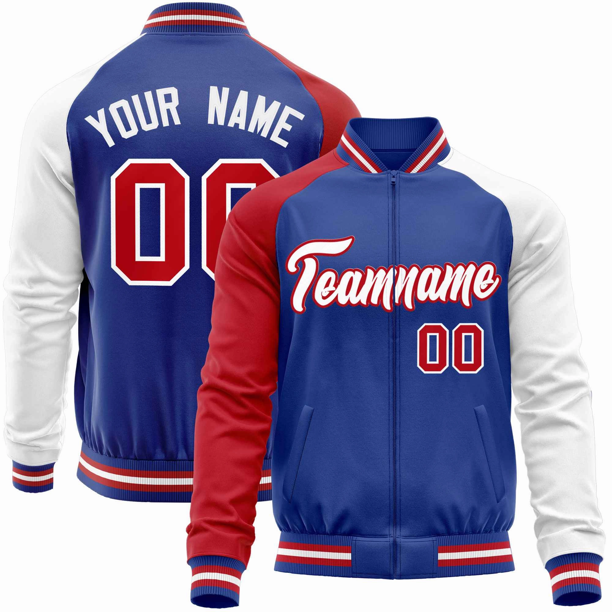 Custom Raglan Sleeves  Lightweight Varsity Jacket Personalized Stitched Letters & Number Letterman Baseball Coat
