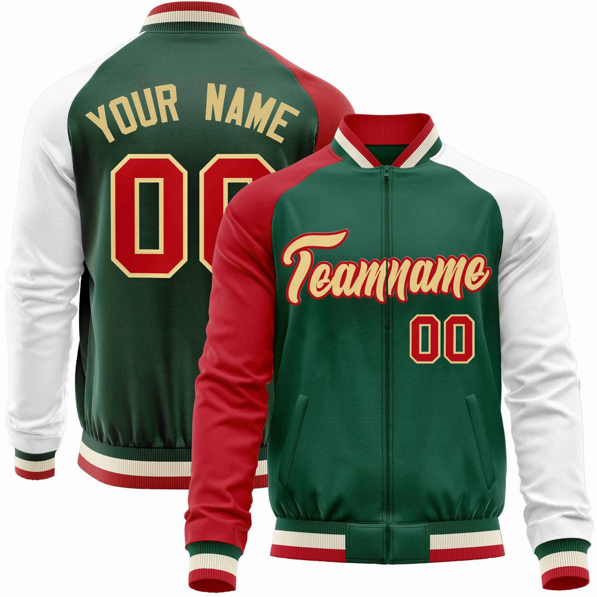 Custom Raglan Sleeves  Lightweight Varsity Jacket Personalized Stitched Letters & Number Letterman Baseball Coat