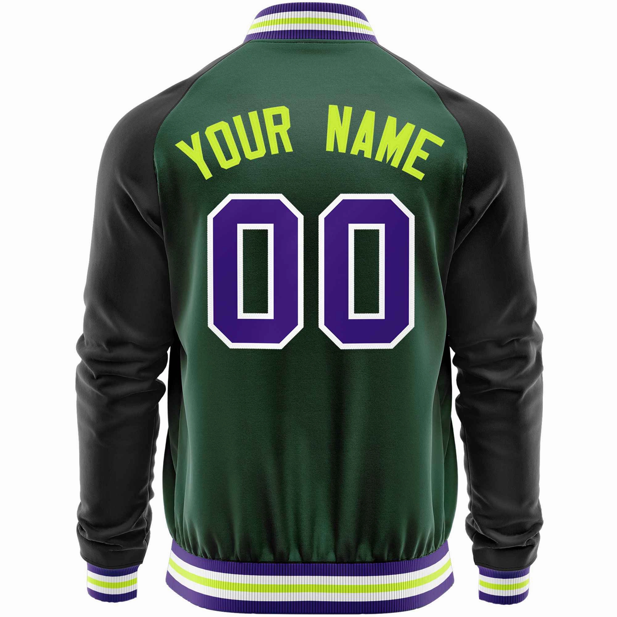 Custom Raglan Sleeves  Lightweight Varsity Jacket Personalized Stitched Letters & Number Letterman Baseball Coat