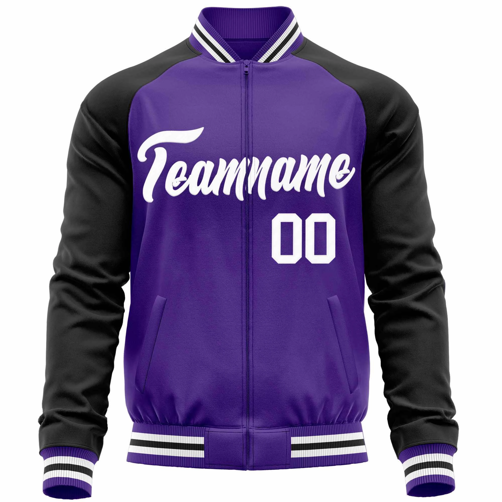 Custom Raglan Sleeves  Lightweight Varsity Jacket Personalized Stitched Letters & Number Letterman Baseball Coat