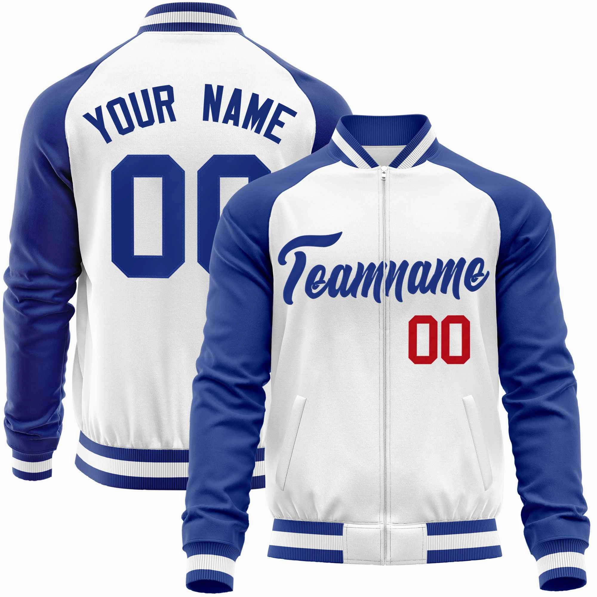 Custom Raglan Sleeves Stitched Letters & Number Cotton Blend Letterman Baseball Jacket For Men
