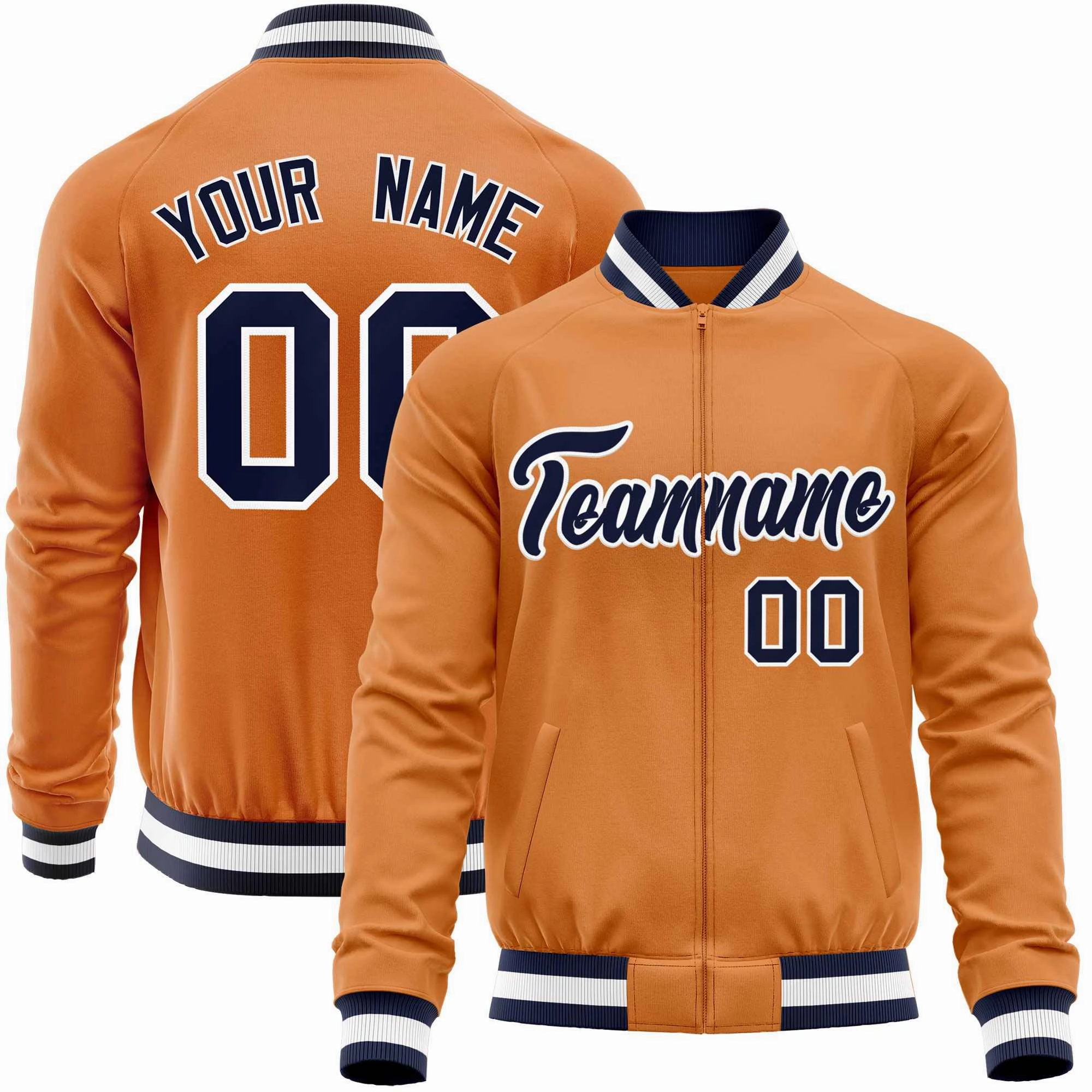 Custom Raglan Sleeves Stitched Letters & Number Cotton Blend Letterman Baseball Jacket For Men