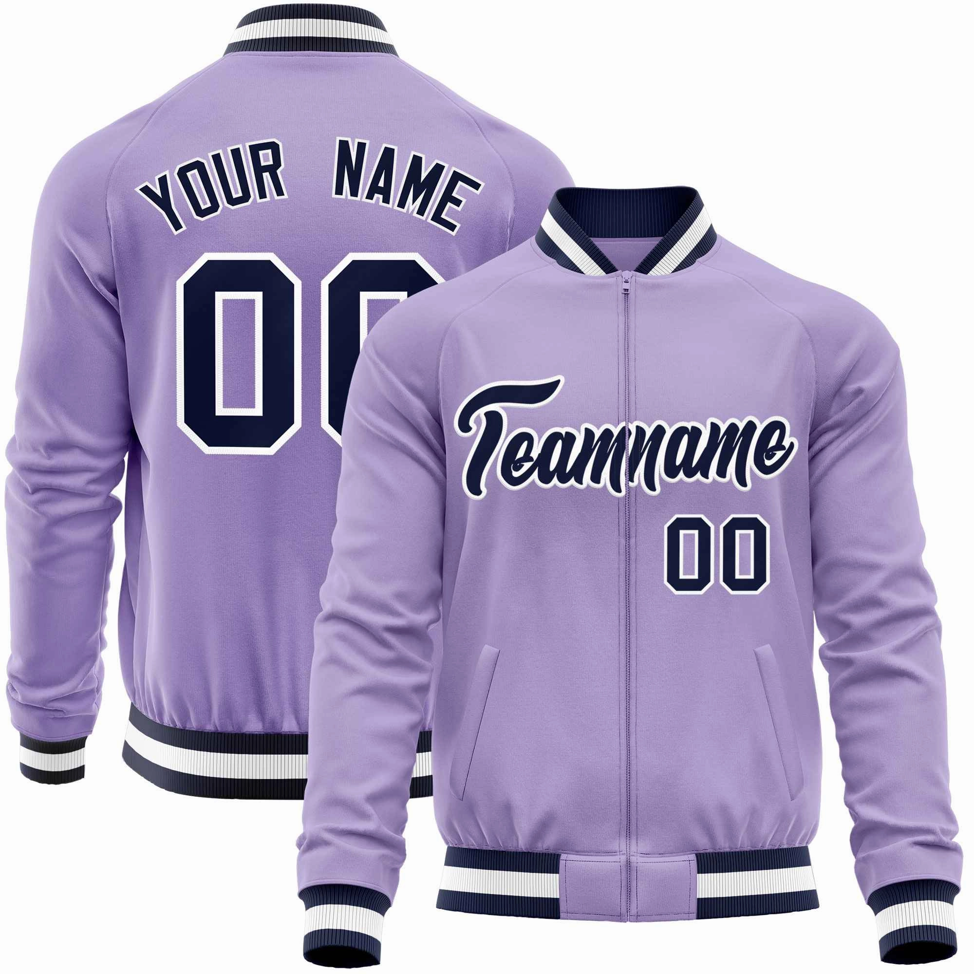 Custom Raglan Sleeves Stitched Letters & Number Cotton Blend Letterman Baseball Jacket For Men