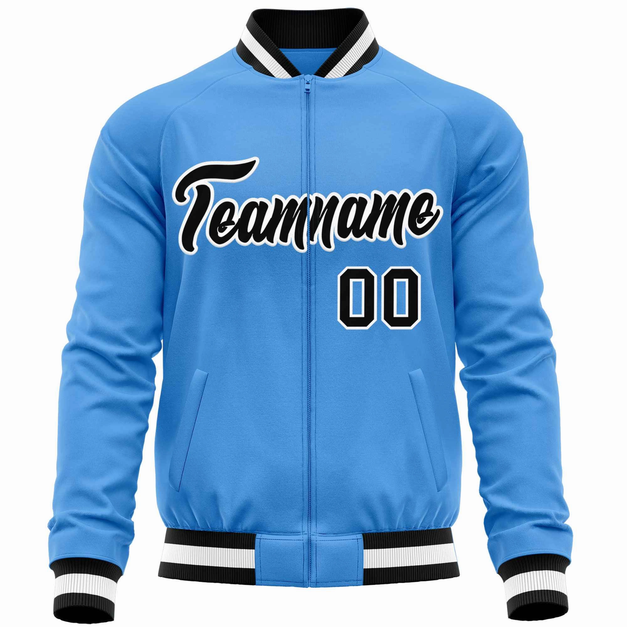 Custom Raglan Sleeves Stitched Letters & Number Cotton Blend Letterman Baseball Jacket For Men