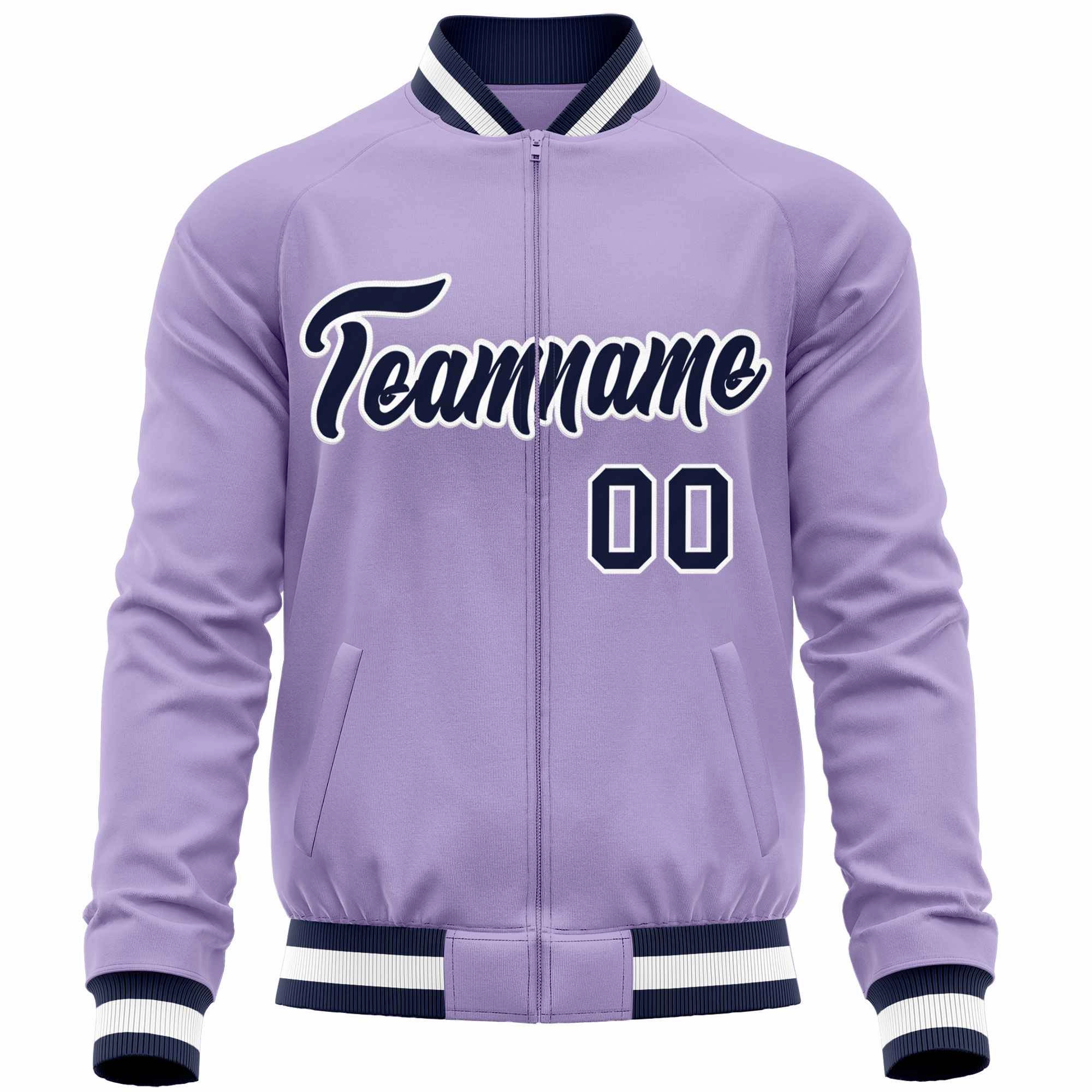 Custom Raglan Sleeves Stitched Letters & Number Cotton Blend Letterman Baseball Jacket For Men