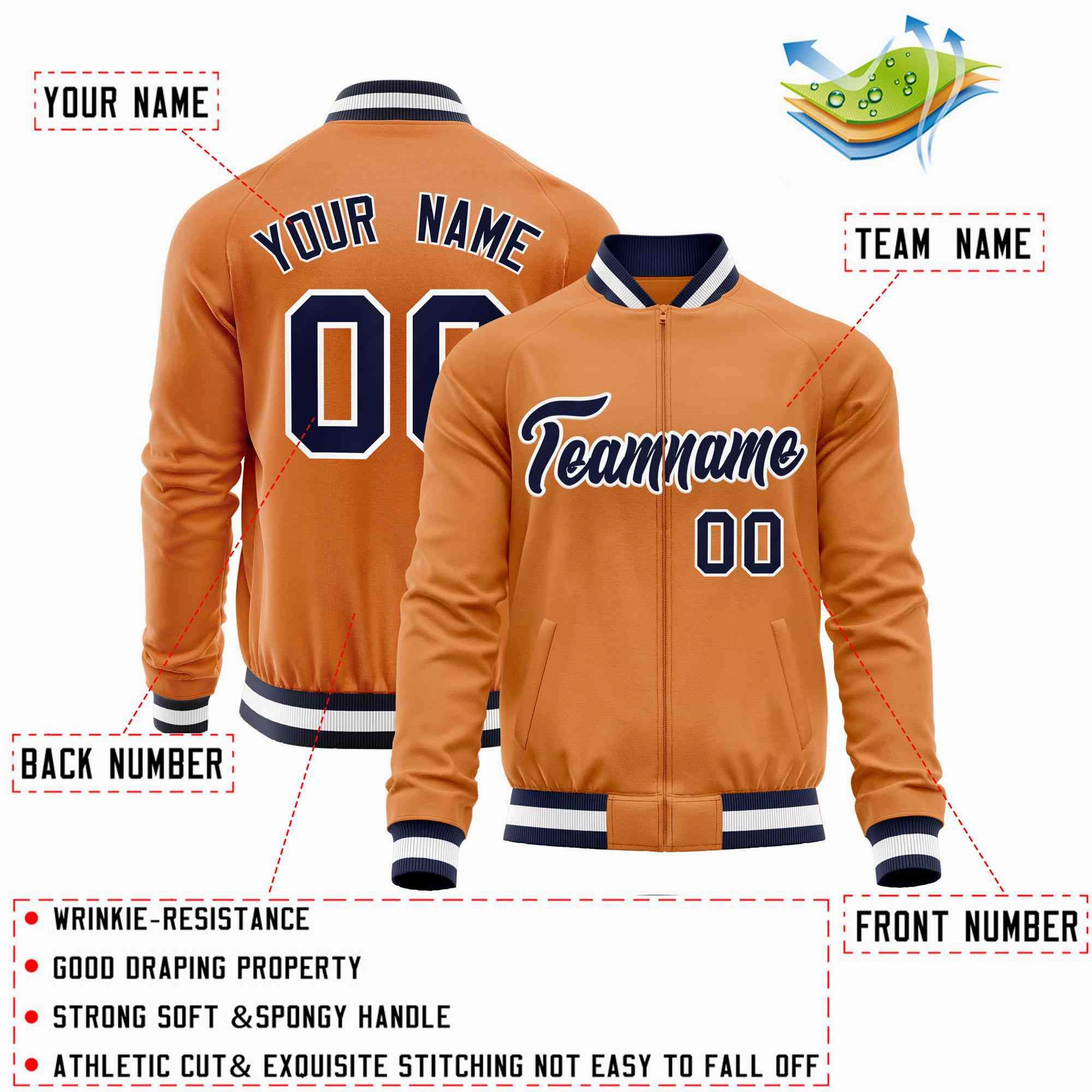 Custom Raglan Sleeves Stitched Letters & Number Cotton Blend Letterman Baseball Jacket For Men