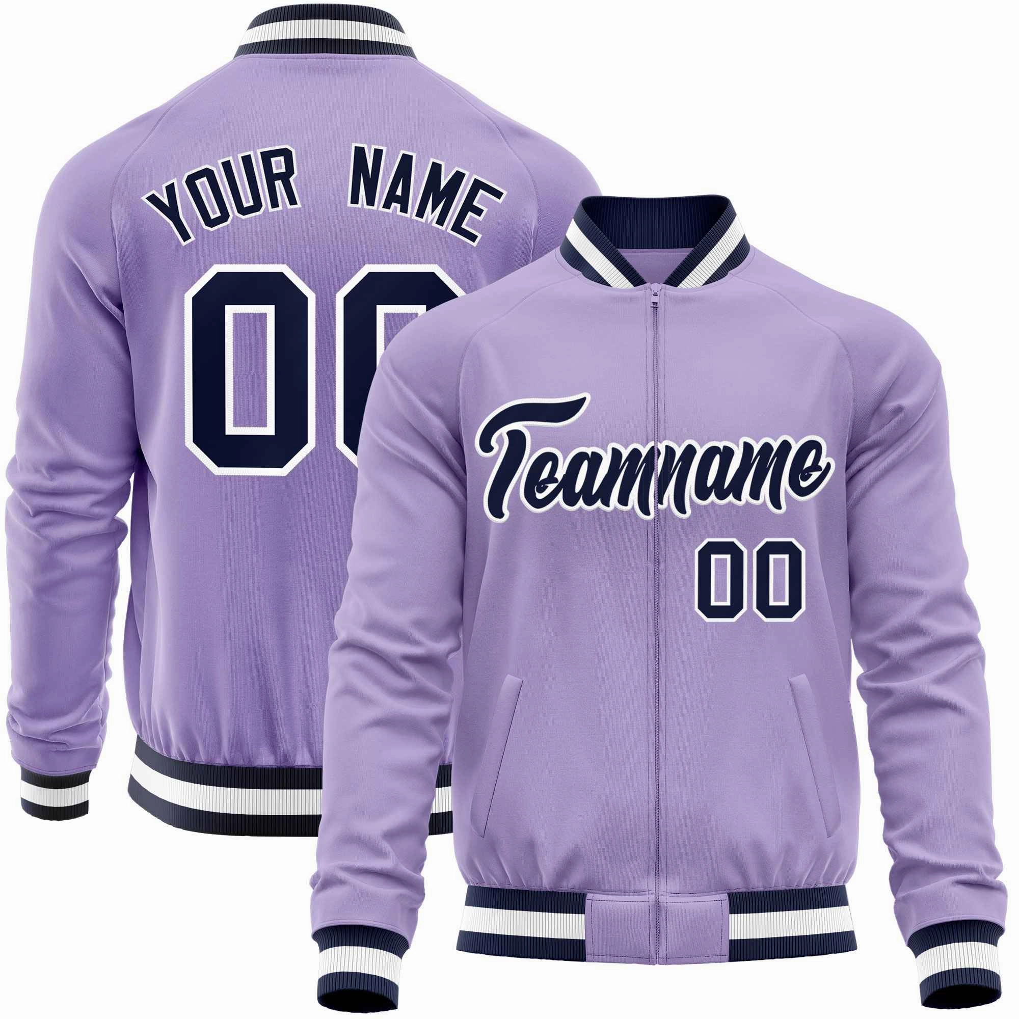 Custom Raglan Sleeves Stitched Letters & Number Cotton Blend Letterman Baseball Jacket For Men
