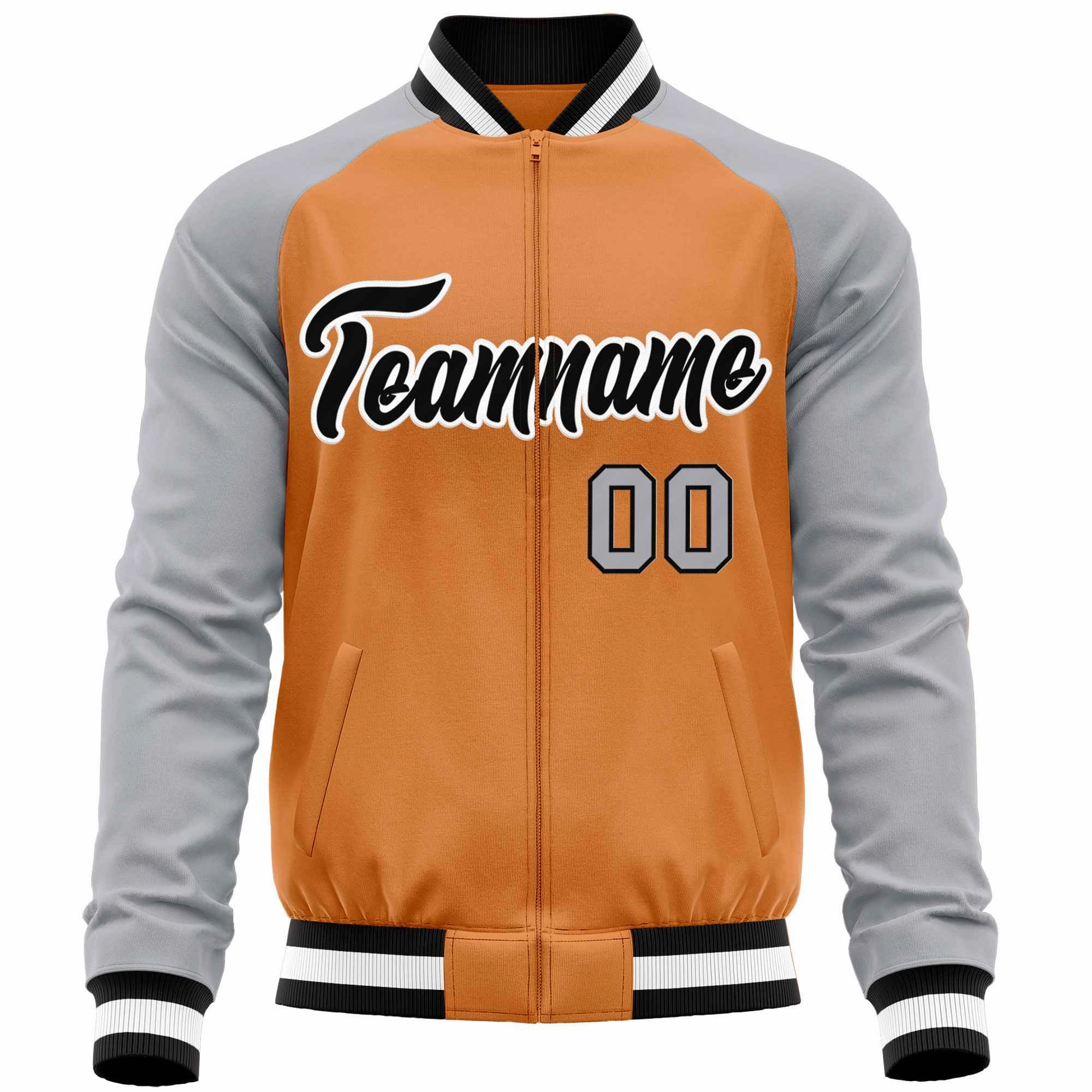 Custom Raglan Sleeves Stitched Letters & Number Cotton Blend Letterman Baseball Jacket For Men