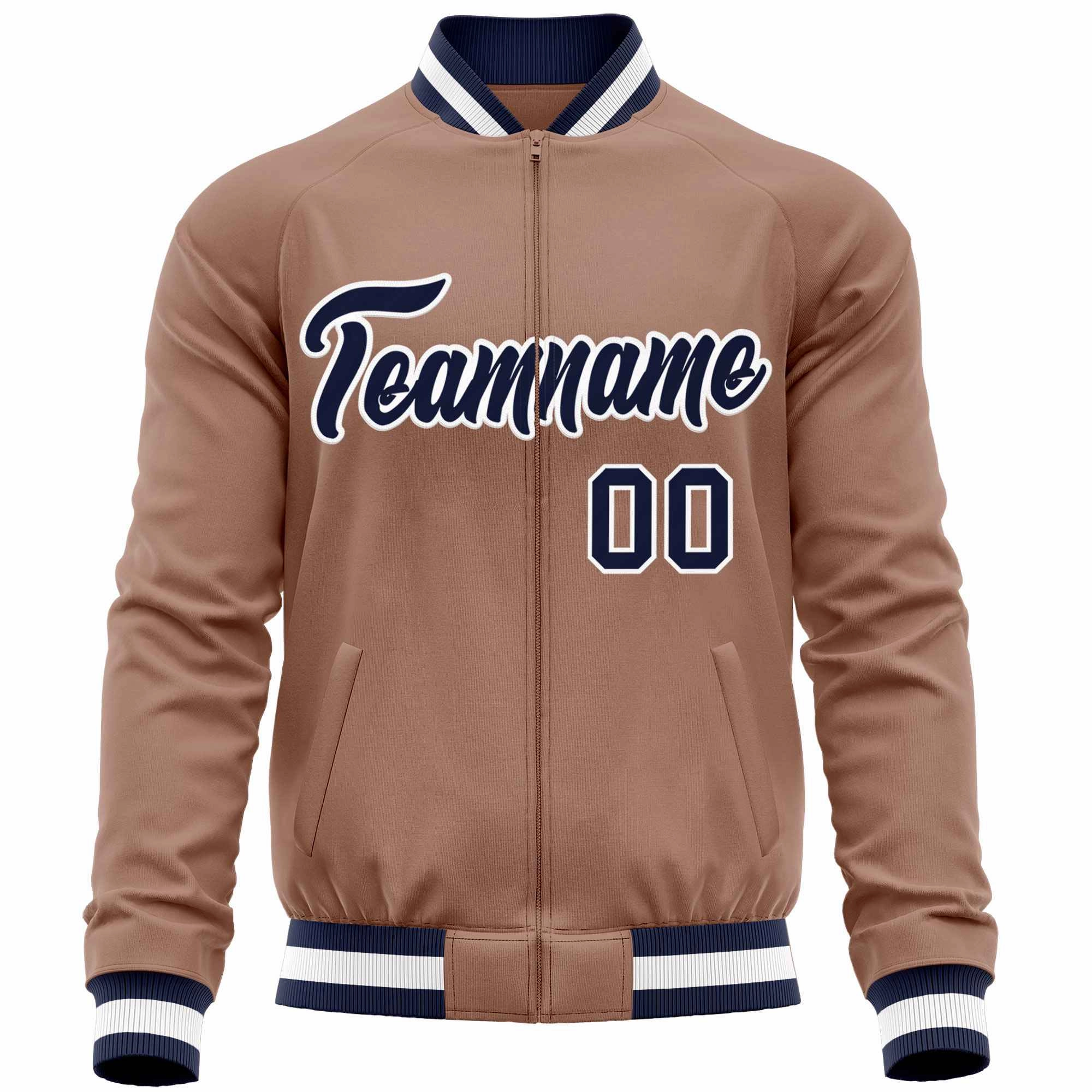 Custom Raglan Sleeves Stitched Letters & Number Cotton Blend Letterman Baseball Jacket For Men