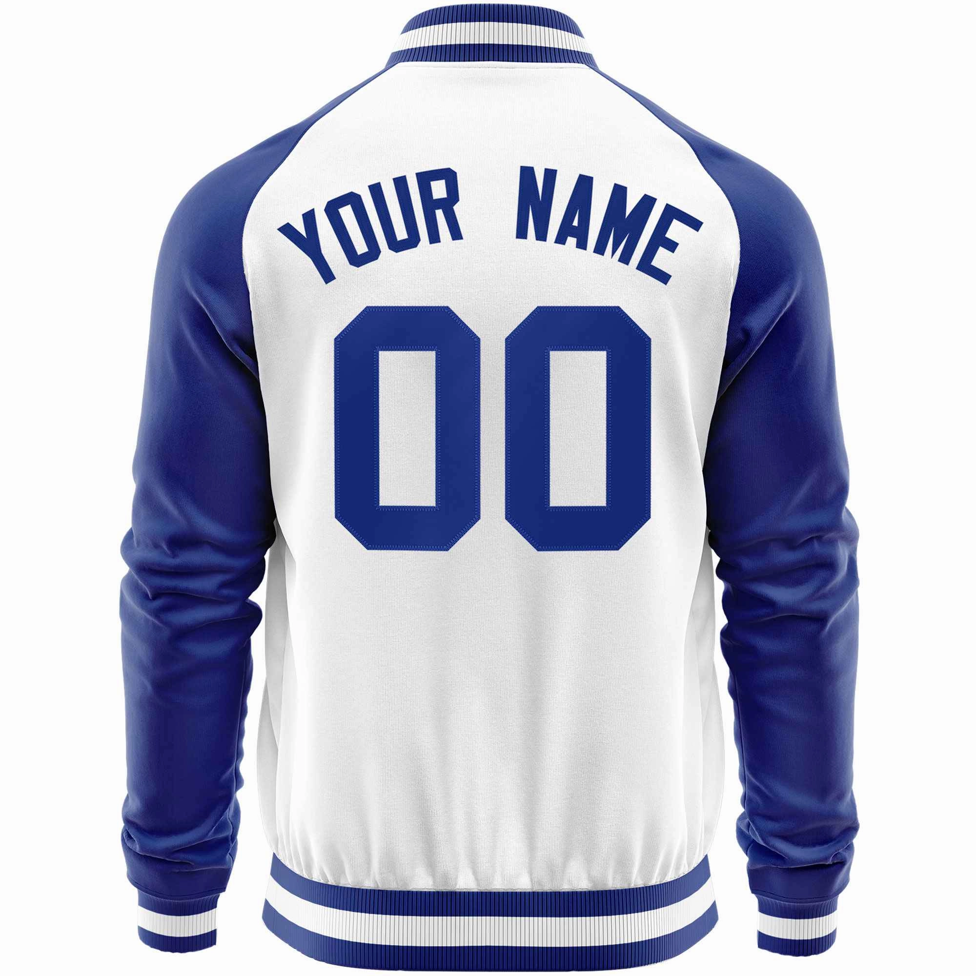 Custom Raglan Sleeves Stitched Letters & Number Cotton Blend Letterman Baseball Jacket For Men