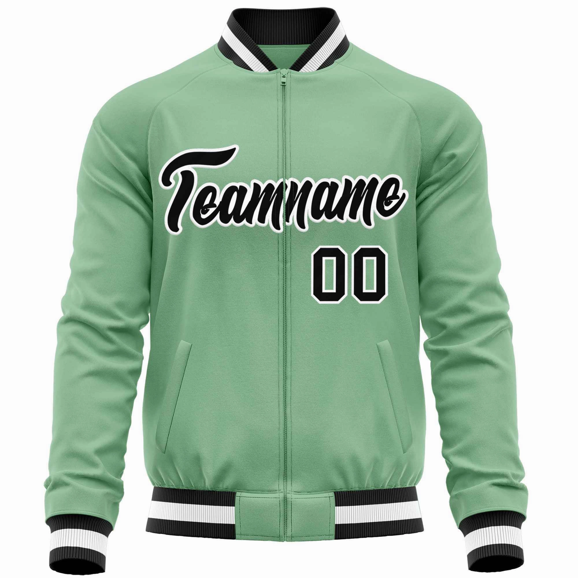 Custom Raglan Sleeves Stitched Letters & Number Cotton Blend Letterman Baseball Jacket For Men