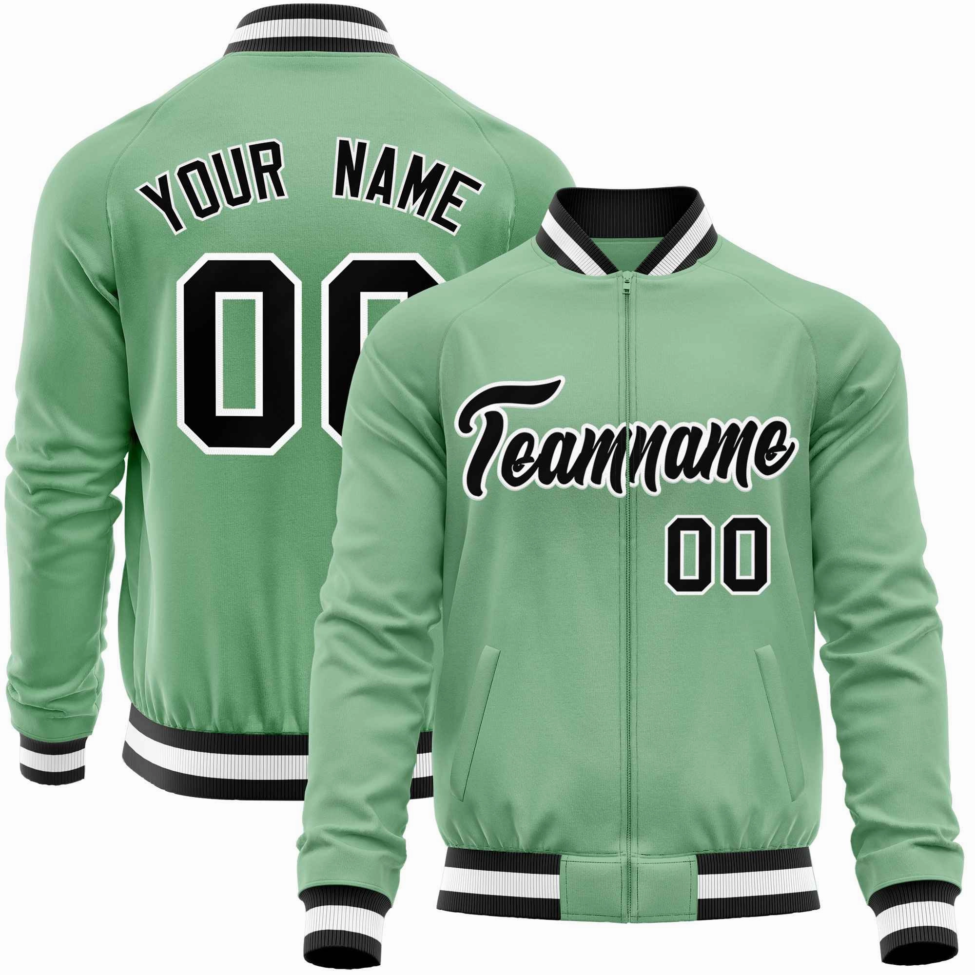 Custom Raglan Sleeves Stitched Letters & Number Cotton Blend Letterman Baseball Jacket For Men
