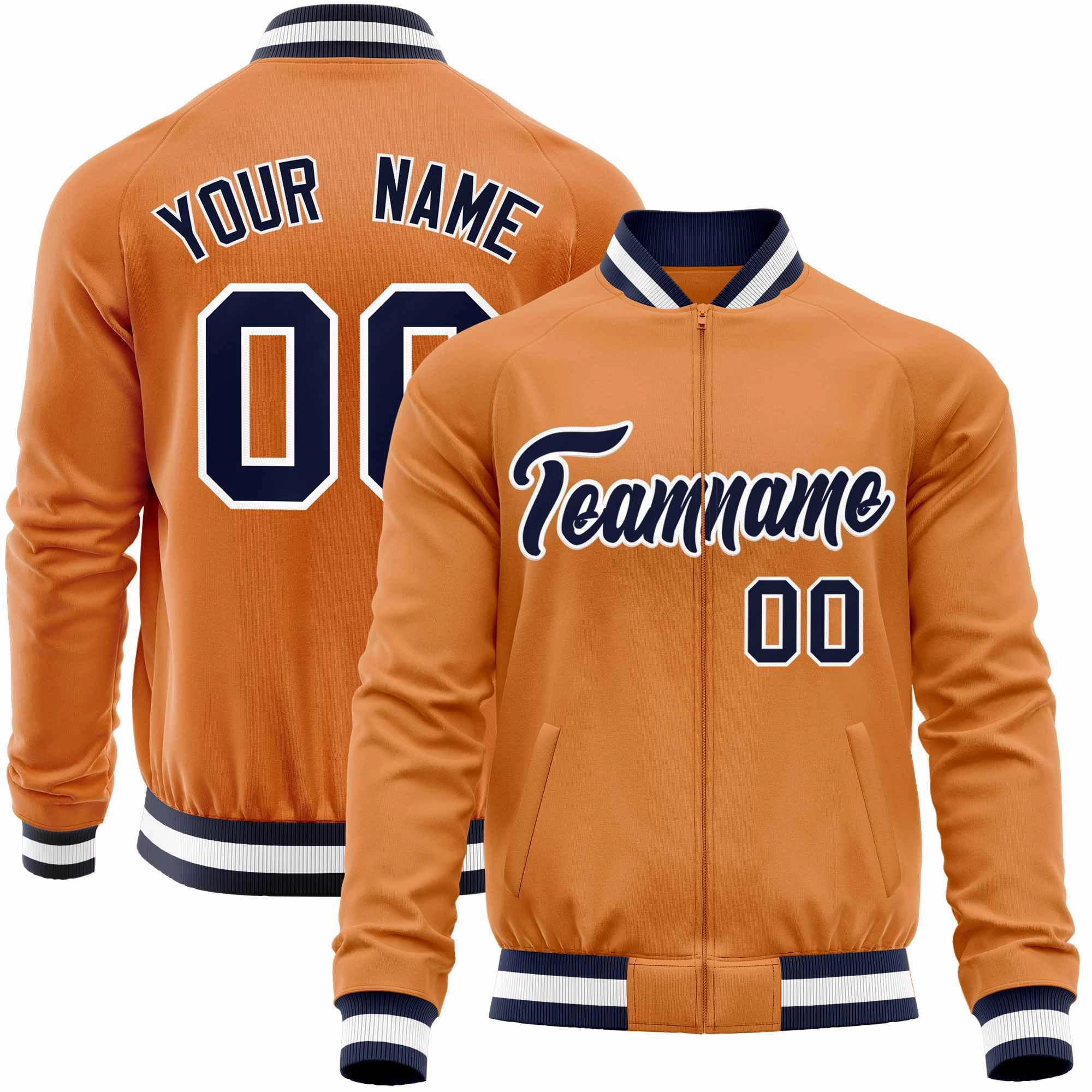 Custom Raglan Sleeves Stitched Letters & Number Cotton Blend Letterman Baseball Jacket For Men