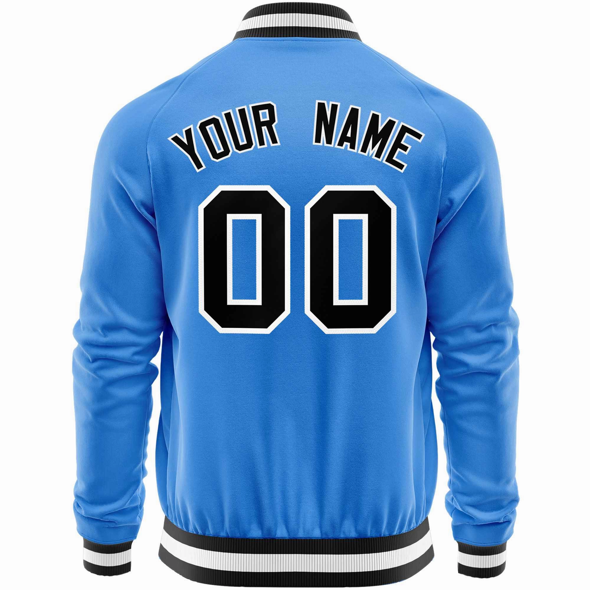 Custom Raglan Sleeves Stitched Letters & Number Cotton Blend Letterman Baseball Jacket For Men