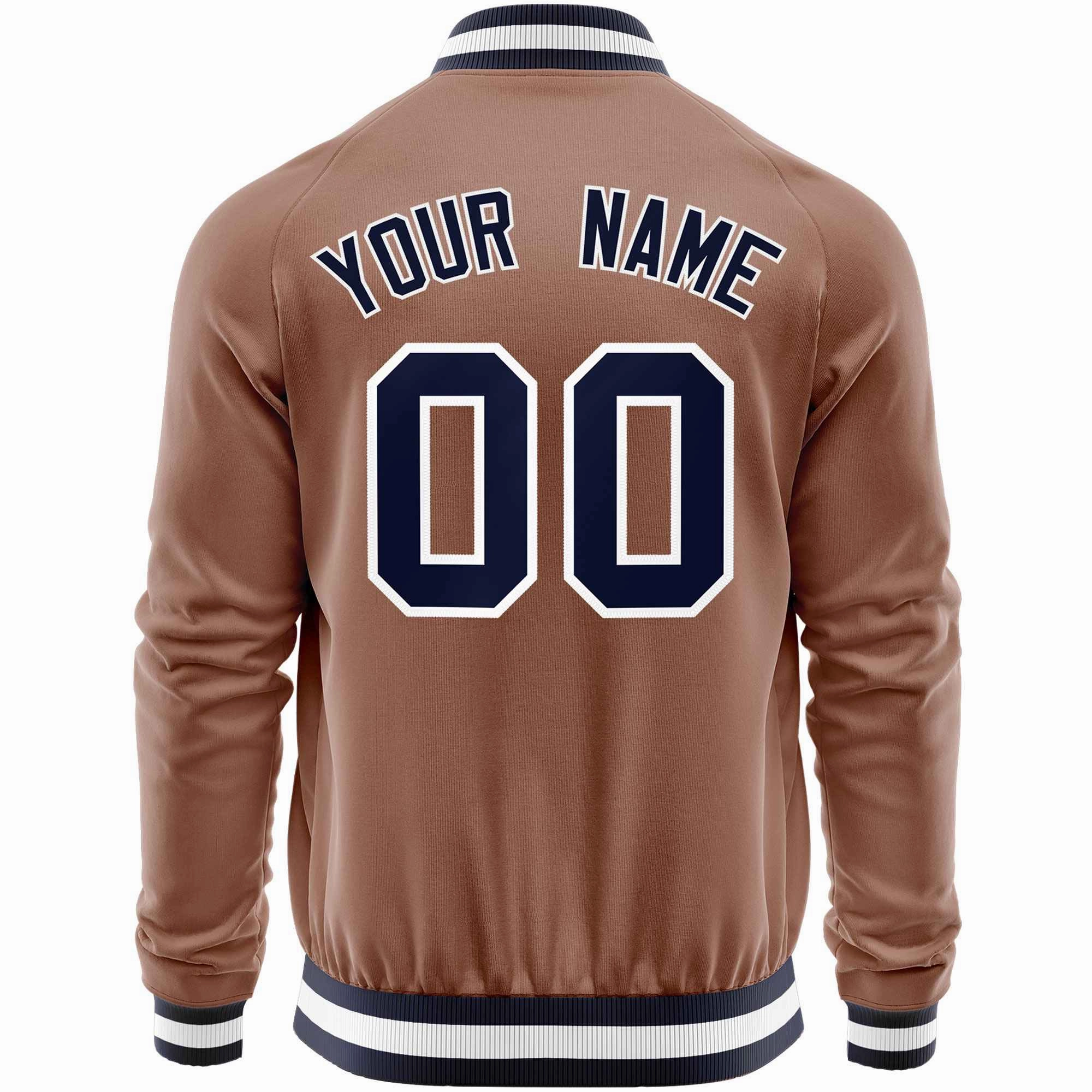 Custom Raglan Sleeves Stitched Letters & Number Cotton Blend Letterman Baseball Jacket For Men