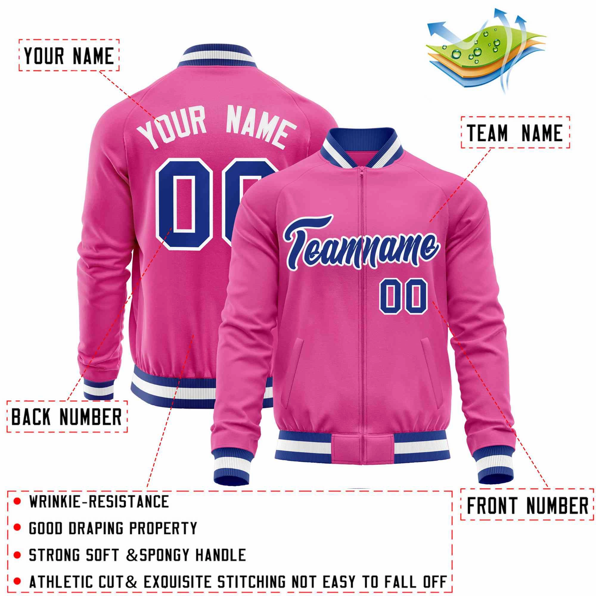 Custom Raglan Sleeves Stitched Letters & Number Cotton Blend Letterman Baseball Jacket For Men