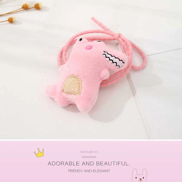 Cute Little Dinosaur Children's Rubber Band For Hairs With Pink Color And Blue Color And Safe Packaging