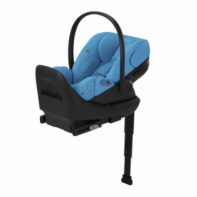 Cybex Cloud G Lux Comfort Extend Infant Car Seat with Anti-Rebound Base, Load Leg, Linear Side Impact Protection, Latch Install, Ergonomic Full Recline, Extended Leg Rest, Beach Blue