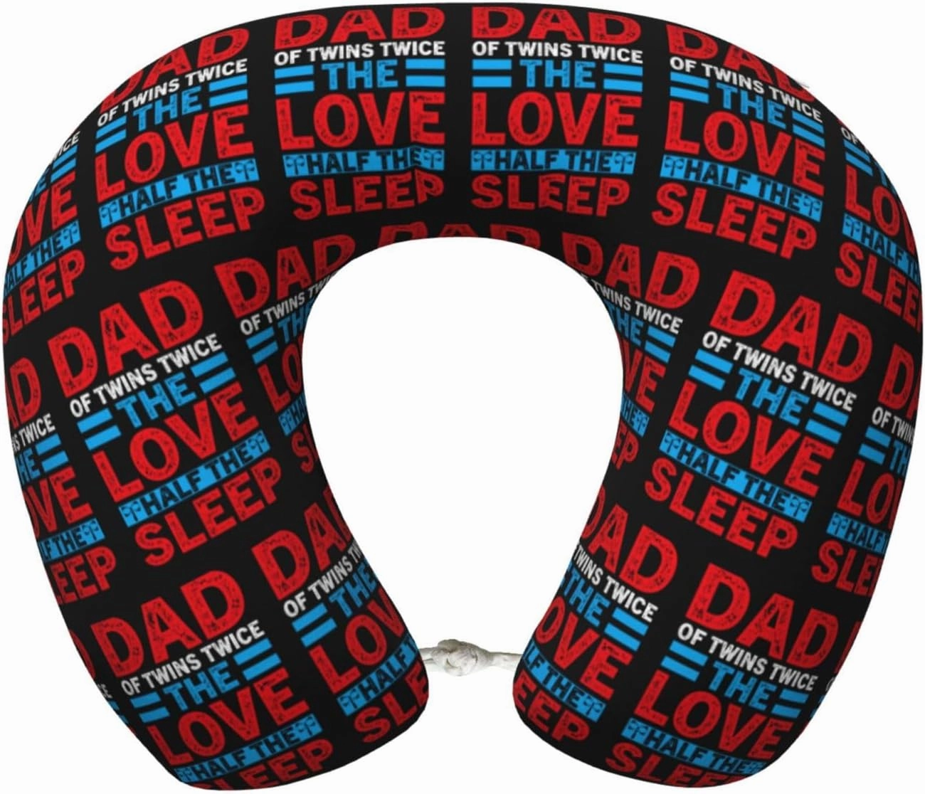Dad of Twins Twice The Love Half The Sleep Neck Pillow Memory Foam U-Shaped Travel Neck Pillow for Airplanes Car Home