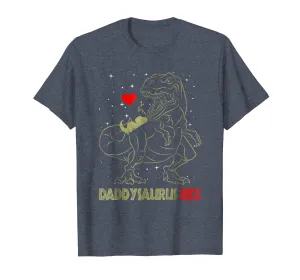 Daddysaurus T Shirt Dinosaur Gifts T Rex Daddy Saurus Shirt