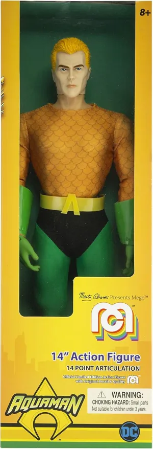 DC Comics Mego Action Figures, 14' Aquaman - Classic (Limited Edition Collector’s Item)