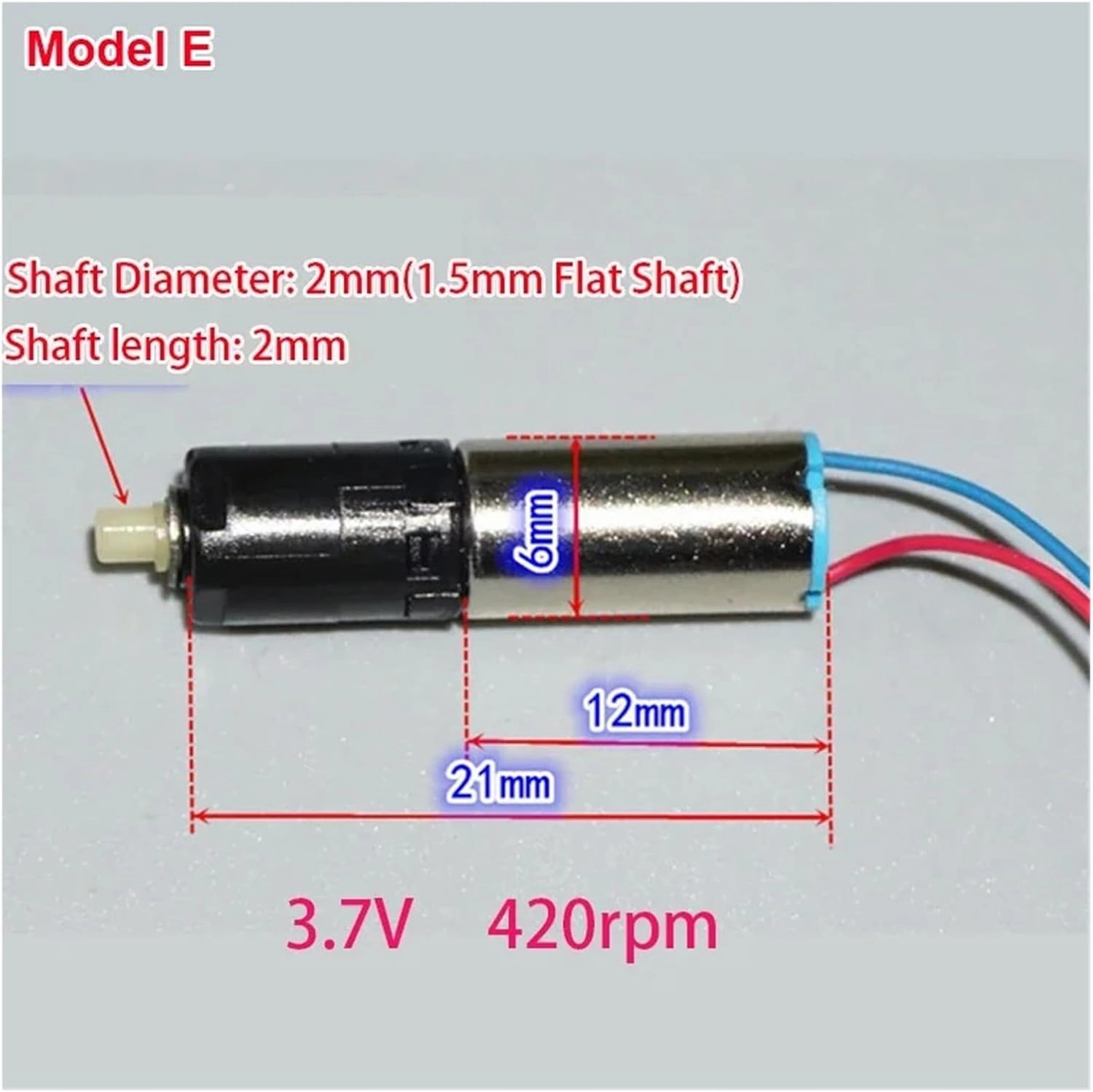 DC 3V 3.7V 46RPM-6400RPM Tiny Mini 6mm Planetary Gearbox Corless Gear Motor Engine DIY Toy Robot Fingerprint Electric Lock(C 1200rpm)