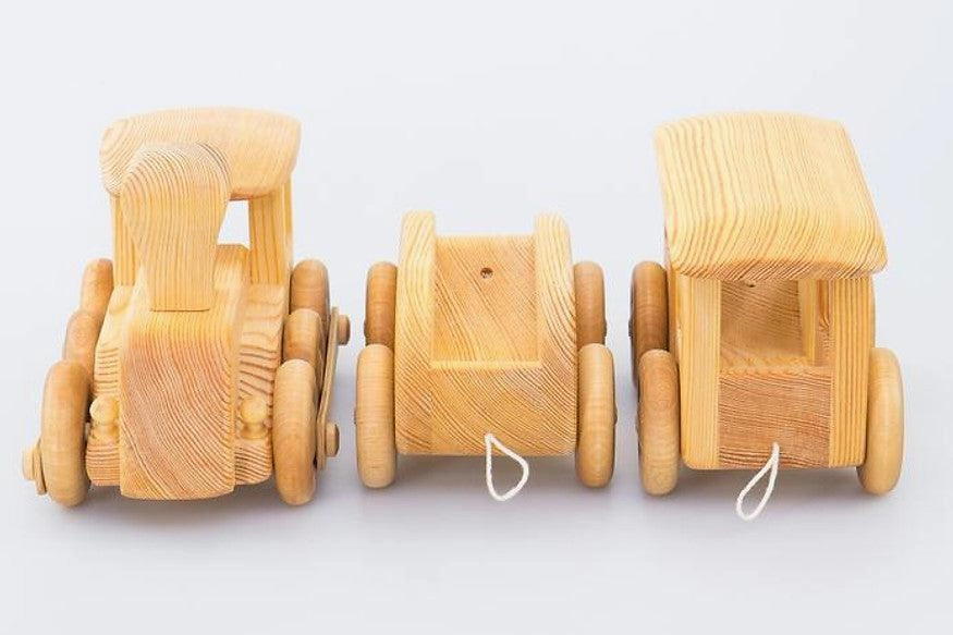 Debresk Big Train Wooden Toy Car 3yrs 