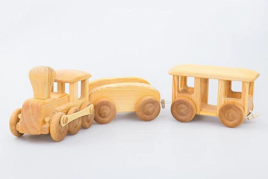 Debresk Big Train Wooden Toy Car 3yrs 