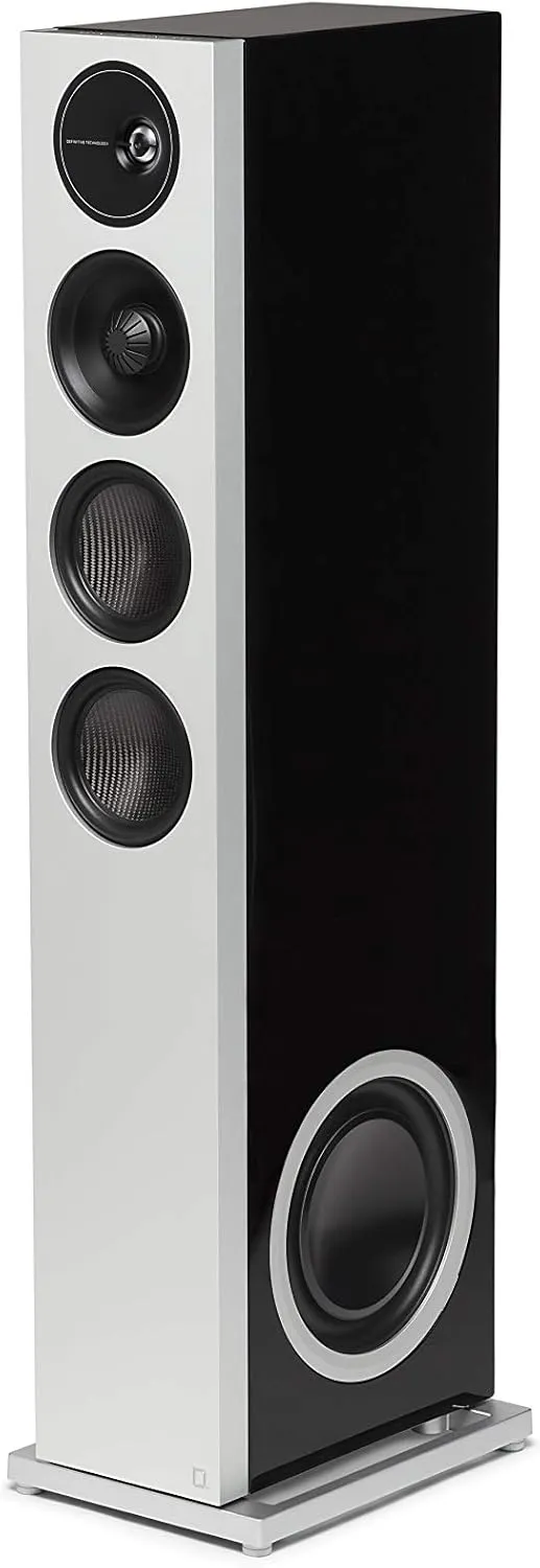 Definitive Technology D15 Demand Series Modern High-Performance 3-Way Tower Speaker (Right-Channel) - Single, Black | Dual 8” Passive Bass Radiators