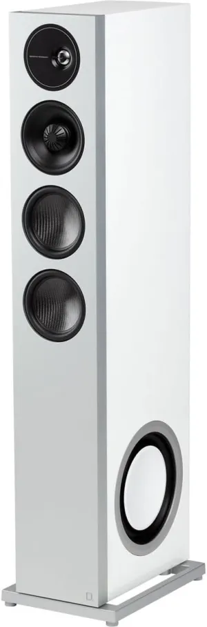 Definitive Technology D17 Demand Series Modern High-Performance 3-Way Tower Speaker (Right-Channel) - Single, White | Dual 10” Passive Bass Radiators