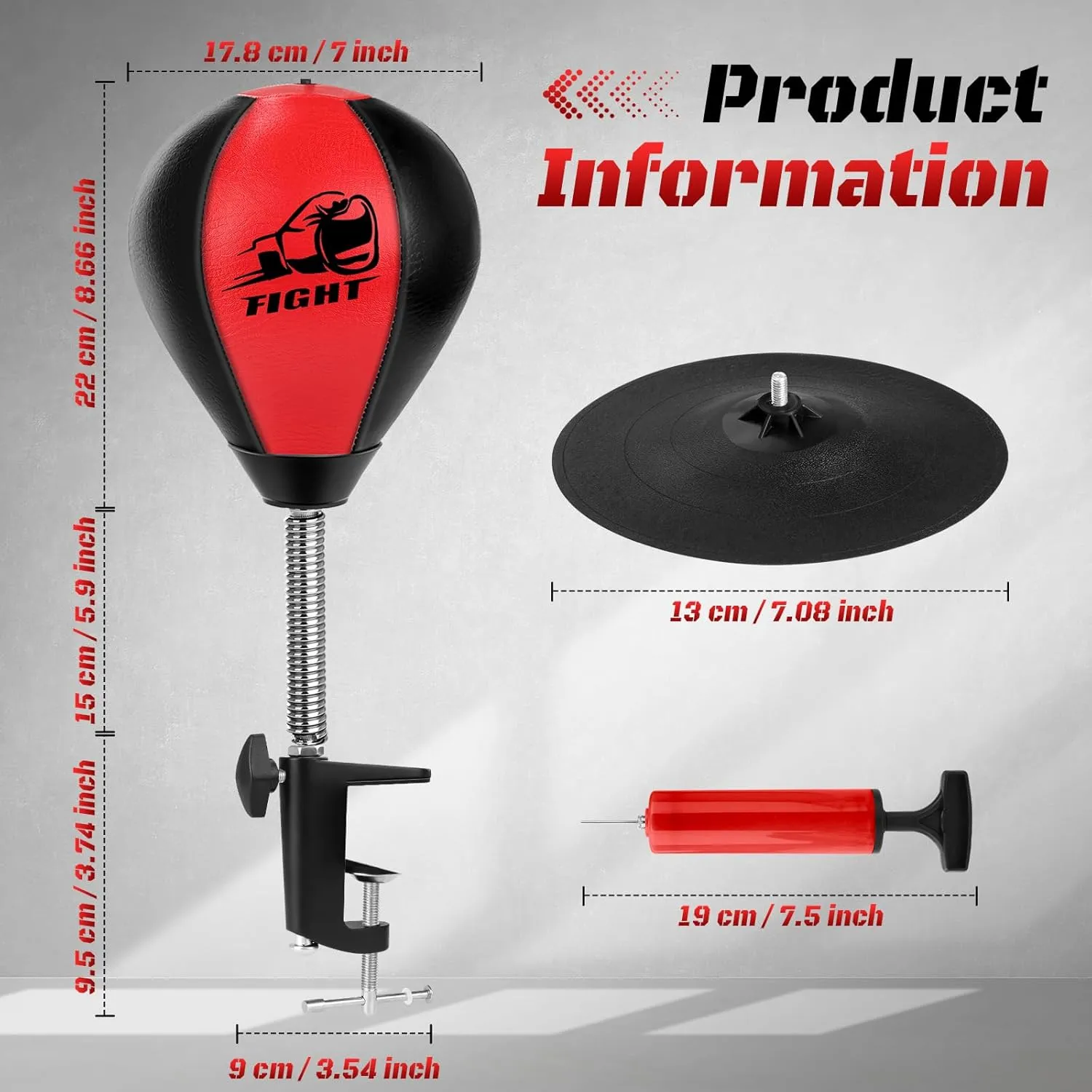 Desktop Punching Bag, Stress Relief Boxing Bag Speed Balls, Desk Punching Bag Stress Buster-Super Suctions to Your Desk, Christmas Thanksgiving White Elephant Gifts for Boss or Coworker
