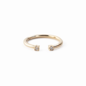 Diamond Gap Ring in Yellow Gold
