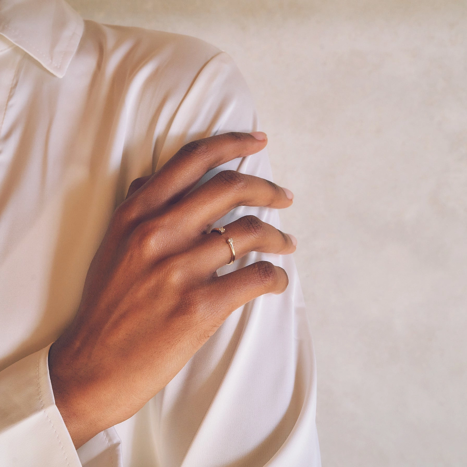Diamond Gap Ring in Yellow Gold