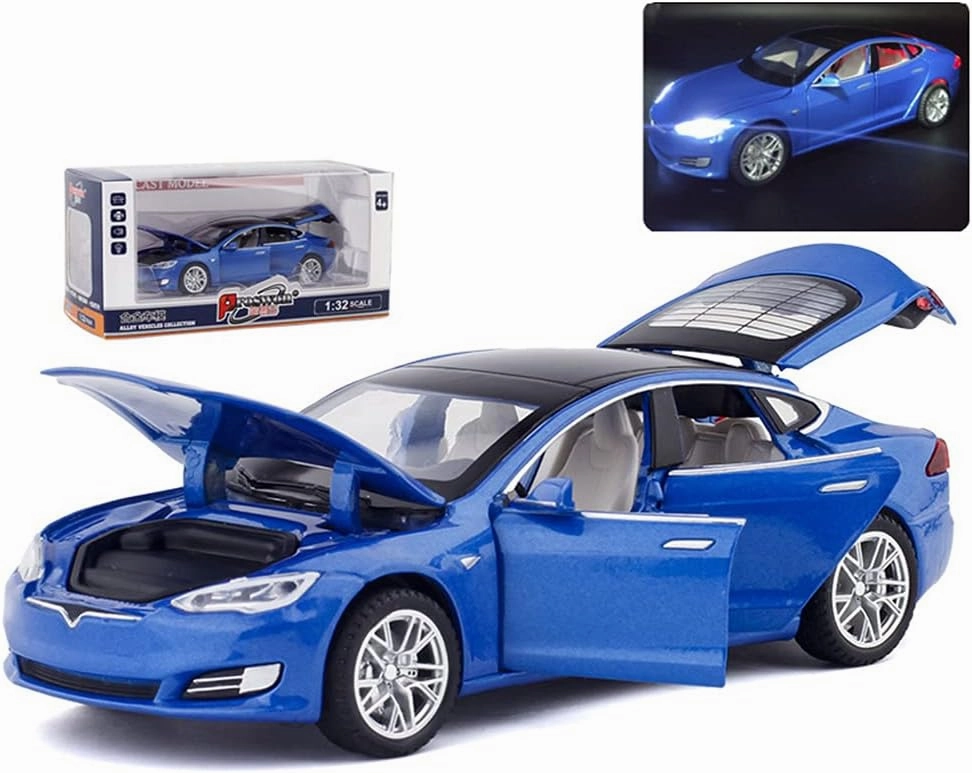 Diecast Car Model S 1/32 Scale Alloy Model S Toy Car Pull Back Car Vehicles Toy with Lights and Sound Mini Collectible Model S Play Toy for 3   Years Old Toddlers Kids Gift
