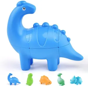 Dinosaur Speed Cubes 2x2x3, Langmeil 3D Twist Puzzle Magic Fidget Speed Cubes, Stress Relief Fidget Toy Brain Teasers Travel Games for Kids, Blue
