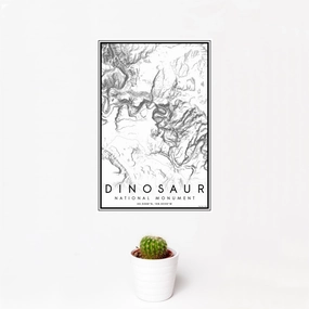 Dinosaur - National Monument Map Print in Classic