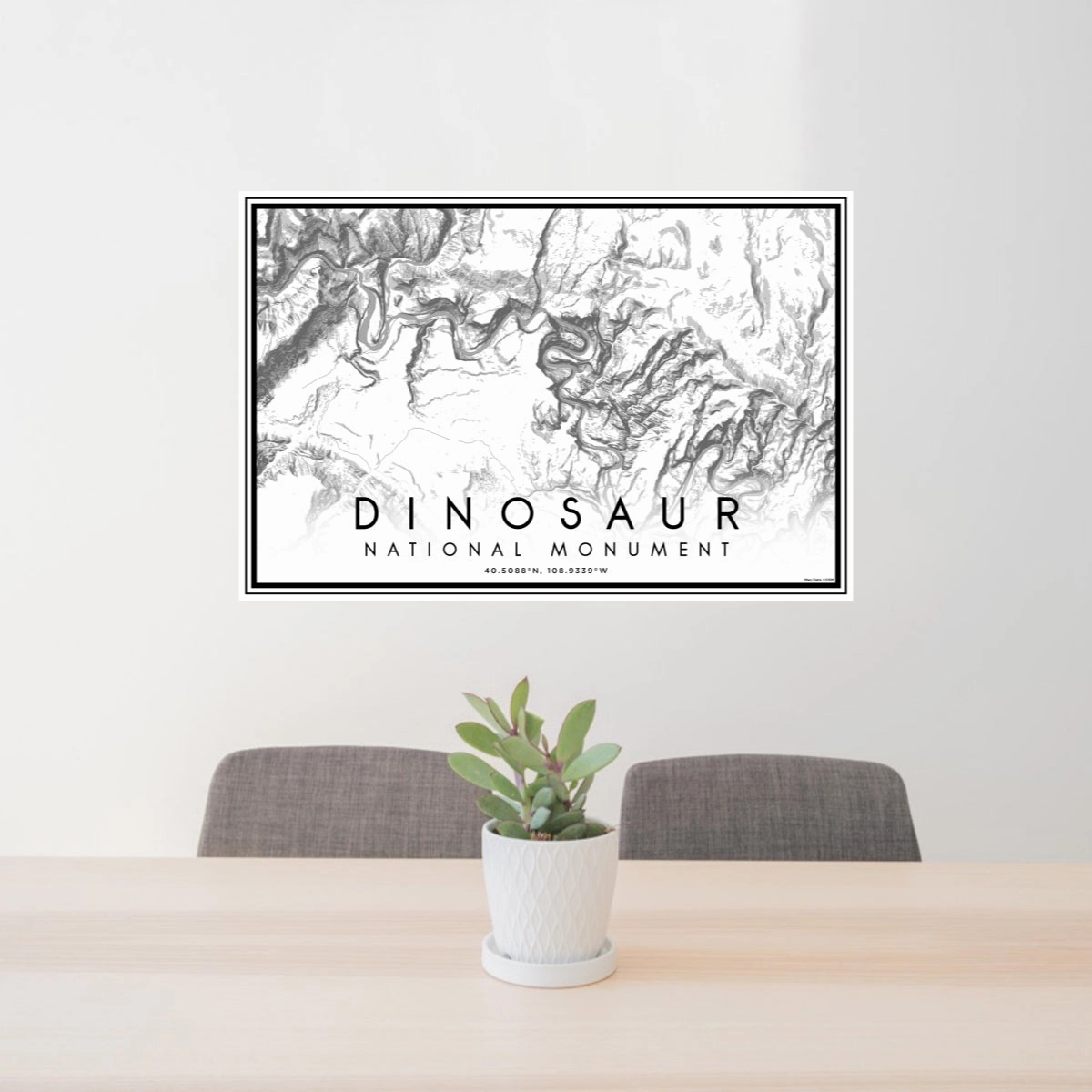 Dinosaur - National Monument Map Print in Classic