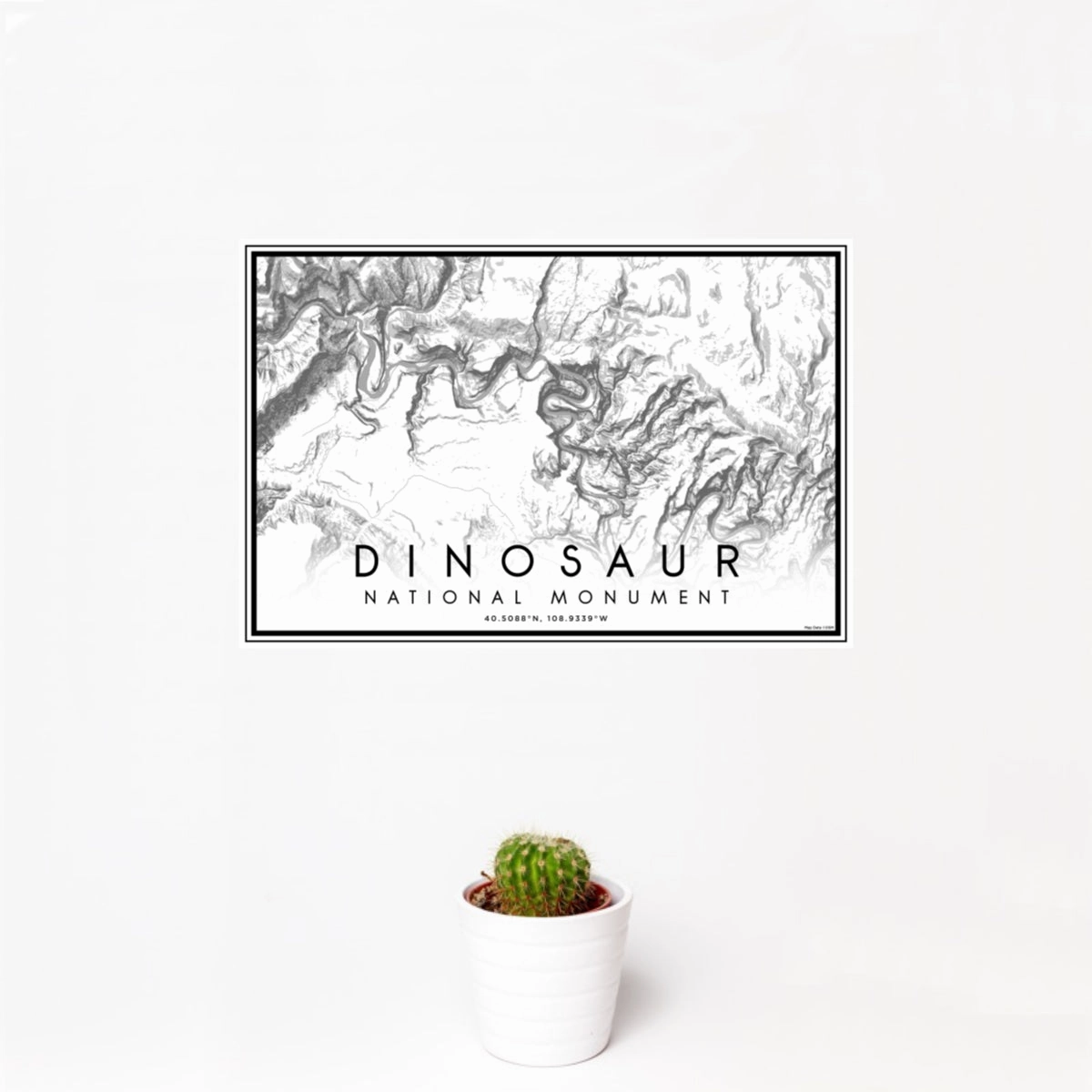 Dinosaur - National Monument Map Print in Classic