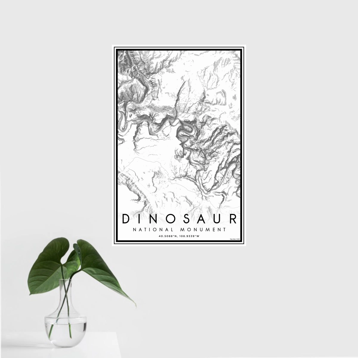 Dinosaur - National Monument Map Print in Classic
