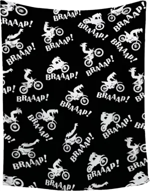 Dirt Bikes Throw Blanket,Gift for Motocross Rider,Extreme Sports Flannel Blanket for Boys Kids Teens,Motorcycle Fuzzy Blanket Plush Blankets for Couch,Bed,Camping,Travel,50"x60"-Full Size for Teens