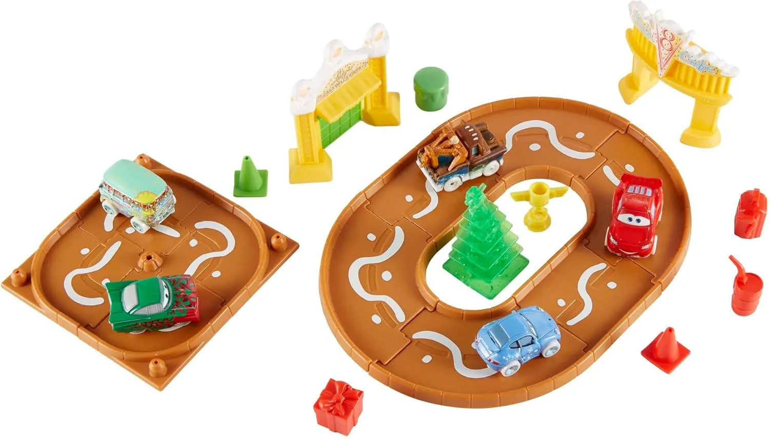 ​Disney and Pixar Cars Toys Mini Racers Advent Calendar with 5 Toy Cars, Track Pieces and Mini-Toy Accessories 25 Surprises Holiday Gifts for Kids