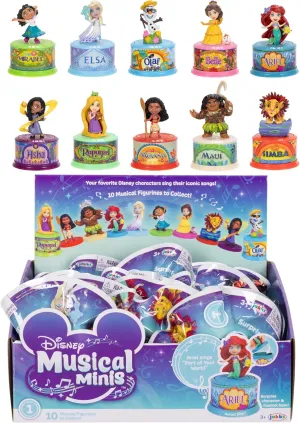 Disney Musical Minis Series 1 in PDQ of 14 Figures, Each in Blind Packaging Officially Licensed, Collect All Your Favorite Characters!