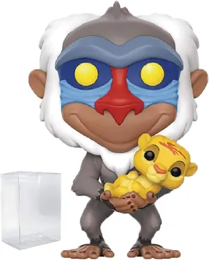 Disney: The Lion King - Rafiki with Simba Funko Pop! Vinyl Figure (Bundled with Compatible Box Protector Case), Multicolored, 3.75 inches