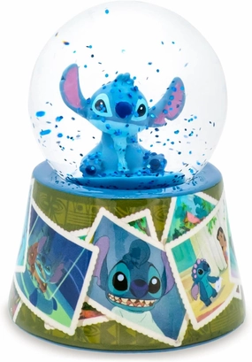 Disney Lilo & Stitch Vintage Photos Mini Light-Up Snow Globe for Adults with Glitter | 3 Inches
